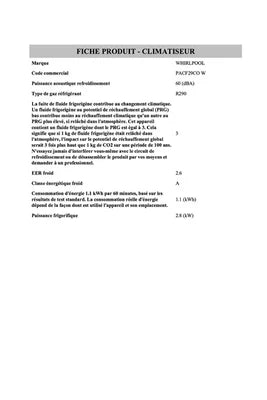 Ar condicionado portátil Whirlpool PACF29COW