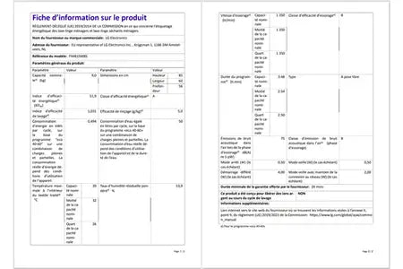 Máquina de lavar roupa LG F94B15MBS com porta