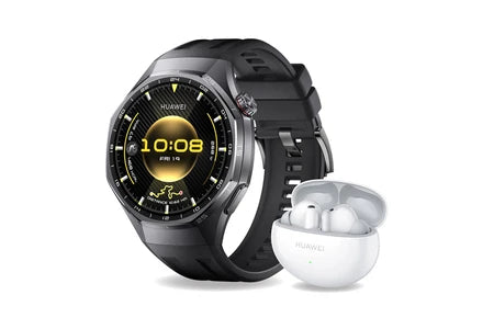 Relógio inteligente Huawei Watch GT6 Pro 46mm preto + Auscultadores Freebuds 6i brancos