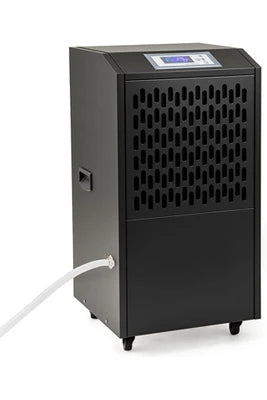 Desumidificador portátil Giantex de 118 litros com mangueira de escoamento, temporizador de 24 horas, preto.