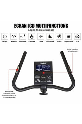 Bicicleta estática Care - CV-395 - Preta