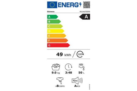 Máquina de lavar roupa Siemens WU14UT69FR com carregamento frontal