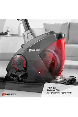 Bicicleta de exercício Hop-Sport HS-070L Helix semi-reclinada com Bluetooth e aplicação, 32 níveis de resistência, volante de 18,5 kg, assento ajustável e computador de bordo.