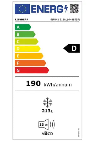 Congelador vertical Liebherr SIFNAD 5188-22 - Encastrado, 178 cm