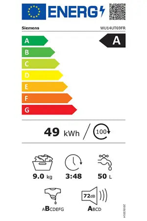 Máquina de lavar roupa Siemens WU14UT69FR com carregamento frontal