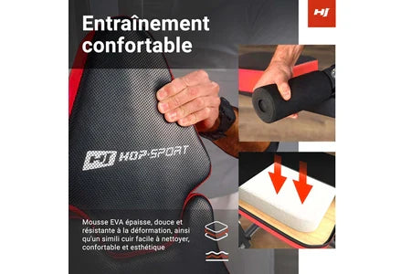 Estação de Musculação Multifuncional Hop-Sport HS-1044K, Equipamento de Musculação, Multigym com 1 Estação + 66 kg, Estação de Fitness com Polia Alta