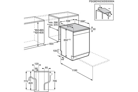 Máquina de lavar loiça de instalação livre Electrolux ESG88600SX