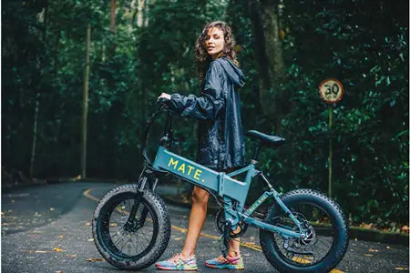 Bicicleta elétrica Mate. Mate X Fatbike Cinza Jato