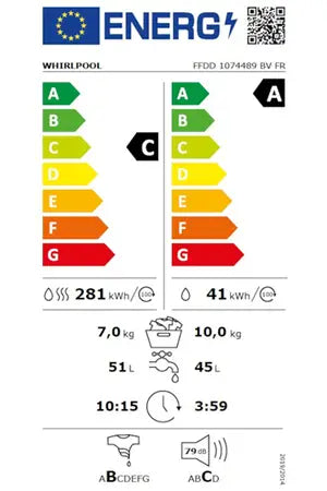 Máquina de lavar e secar roupa Whirlpool FFDD1074489BVFR