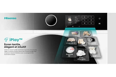 Máquina de lavar e secar roupa Hisense WD5I1045BBQ 10,5 kg / 6 kg