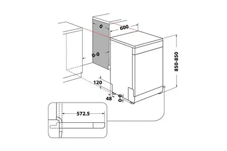 Máquina de lavar loiça de instalação livre Indesit I3FL634O