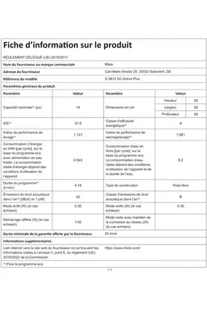 Máquina de lavar loiça de instalação livre Miele G 5812 SC, branca