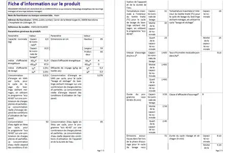 Máquina de lavar e secar roupa Haier HWD100-B14939-FR